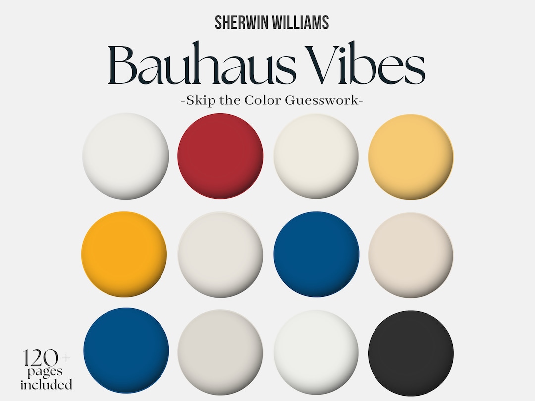 Paleta de colores SherwinWilliams Bauhaus Vibes 12 tonos Etsy España
