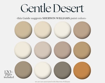 Sherwin Williams Color Palette: Gentle Desert, 12 Sherwin Williams Paints to design your whole House, neutral earthed toned interior palette