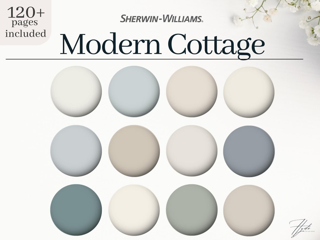 Sherwin Williams Paint Palette Modern Cottage Sherwin Etsy