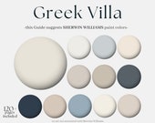 Sherwin-Williams Coastal Color Palette: Greek Villa, 12 Sherwin Williams paint shades for the whole home, neutral white interior design