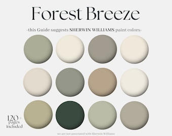 Sherwin Williams Color Palette: Forest Breeze, 12 Sherwin Williams Paints to design your whole House, neutral earth toned interior palette