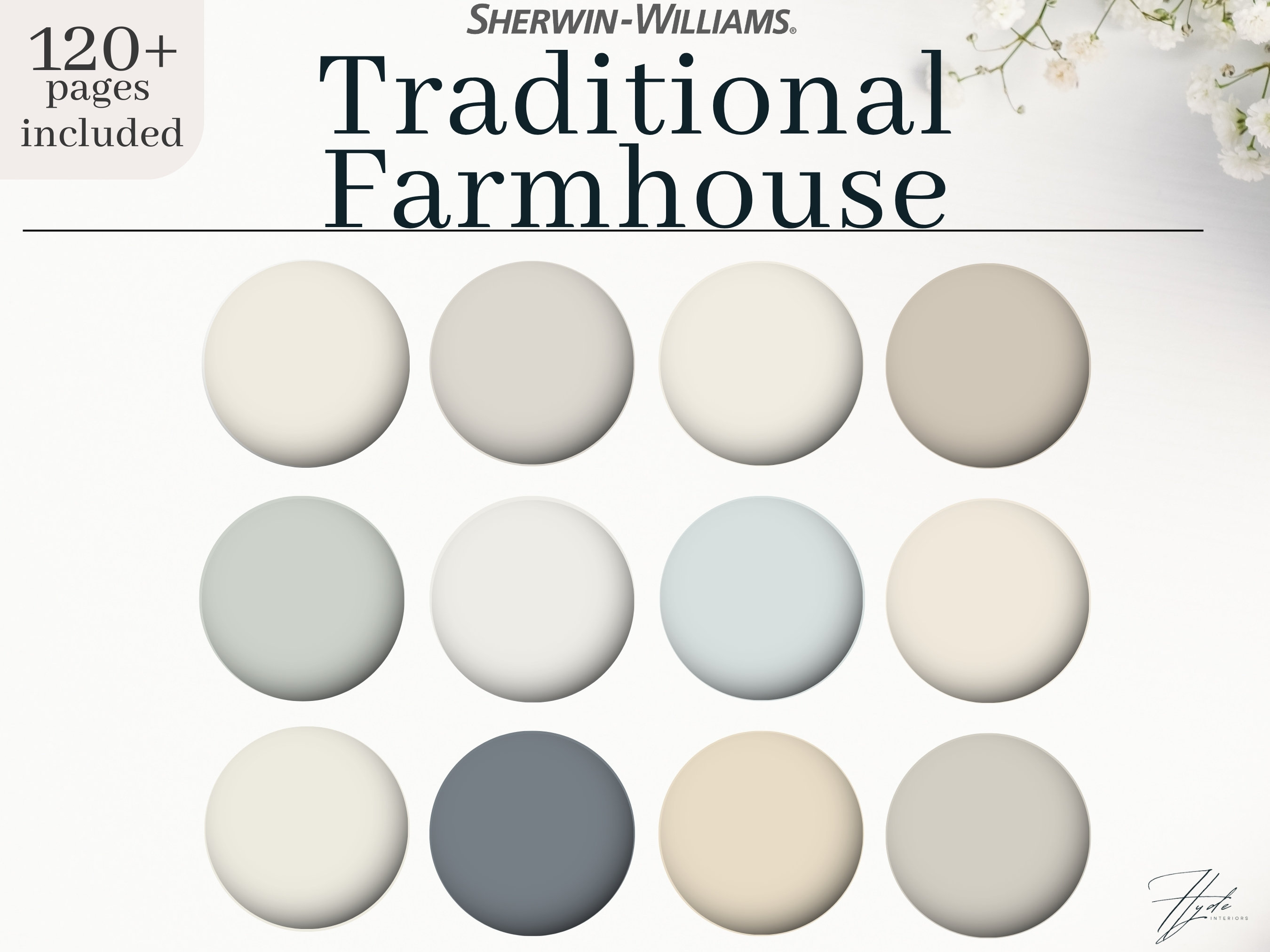 Sherwinwilliams Color Palette Traditional Farmhouse 12 Etsy UK