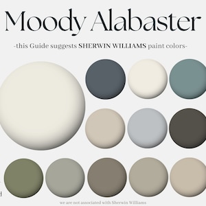 Sherwin-Williams Colors Moody Alabaster, Sherwin Williams color paint for the whole house, home designer paints palette, homely design white