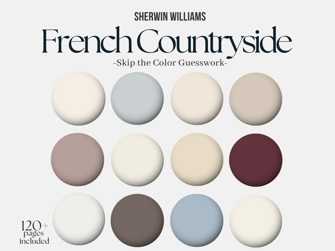 Sherwinwilliams Paint Palette French Countryside 12 Sherwin Etsy