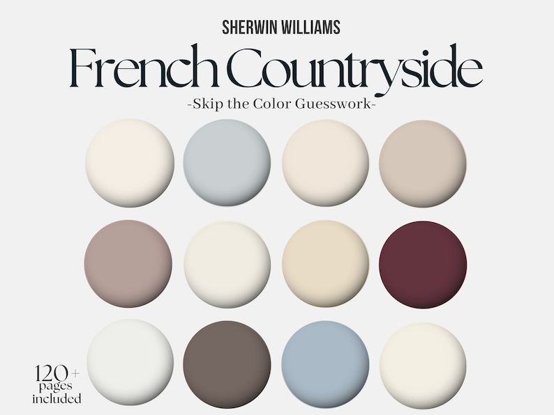 Sherwin-williams Paint Palette: French Countryside 12 Sherwin - Etsy