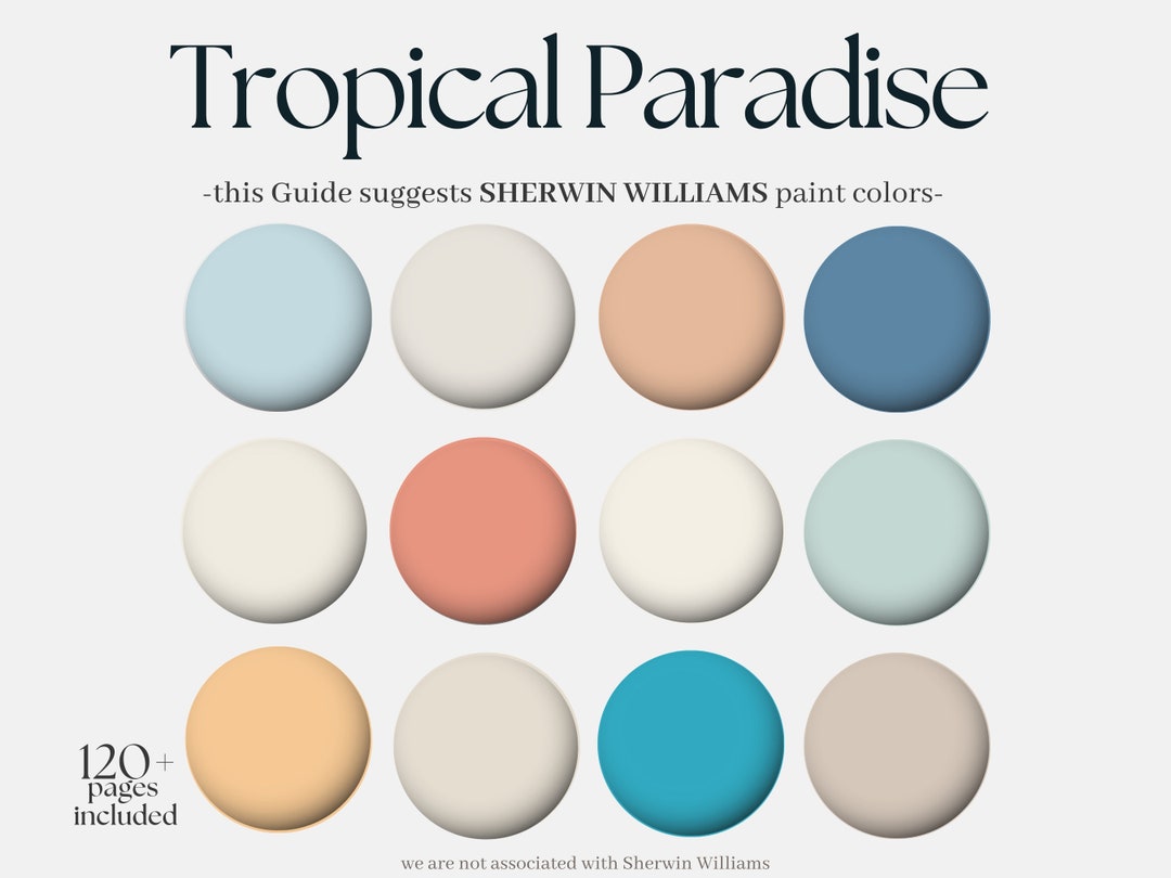 Sherwin-williams Color Palette: Tropical Paradise, 12 Sherwin Williams