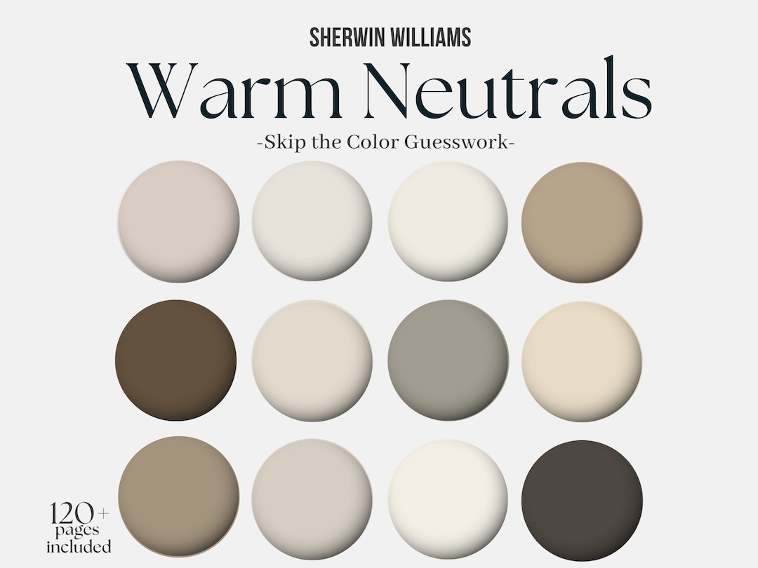 Sherwinwilliams Color Paint 12 Sherwin Williams Colors Warm Etsy Canada