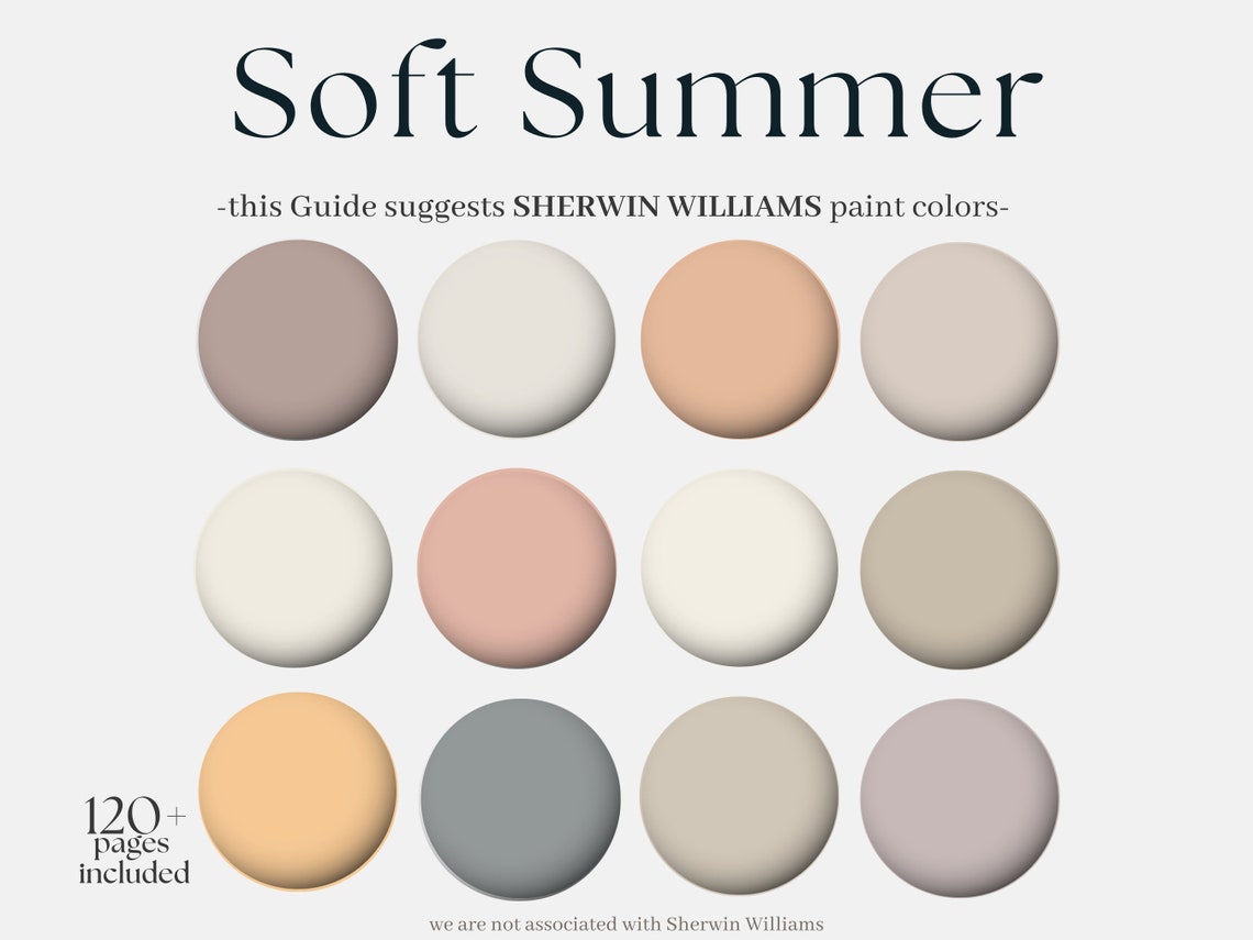 Soft Paint Color Texture Sherwin-williams Soft Summer Color Palette, 12 Colorful Sherwin ...