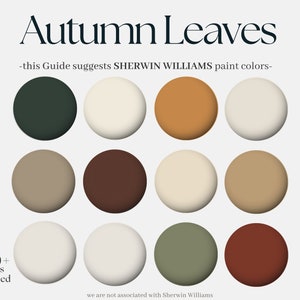 Sherwin-Williams Color Palette: Autumn Leaves, 12 colorful Sherwin Williams paint hues, modern warm interior design for a whole vibrant home