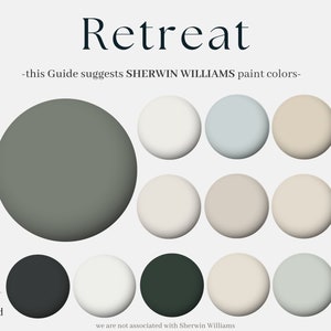 Sherwin-Williams Color Designer Palette: Retreat, 12 Sherwin Williams Paint for the whole house, design your Modern interior neutral home