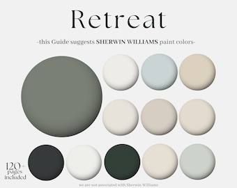Sherwin-Williams Color Designer Palette: Retreat, 12 Sherwin Williams Paint for the whole house, design your Modern interior neutral home