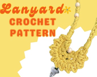 Crochet Lanyard Pattern / Summer Crochet Pattern / Boho Crochet Pattern / Crochet Keychain / Crochet Necklace / Fast Crochet Pattern / DIY