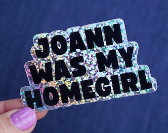 Joann Sticker | Knitting Sticker | Crochet Sticker | Laptop Sticker | Decal | Sticker for Water Bottle | Vinyl Sticker | Summer Day Crochet
