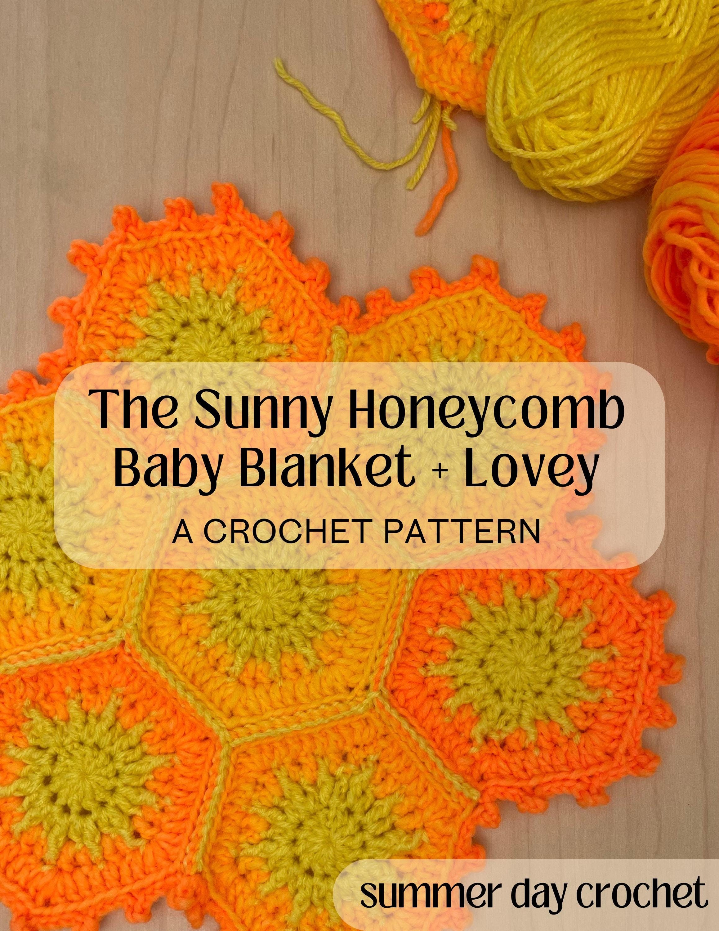 Sunny Baby Blanket Crochet Pattern Lovey Crochet Pattern