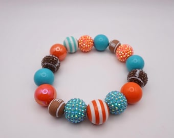 Miami Dolphins Football NFL Acrylic Beaded Dog Slip-On Necklace Collar - Pet Jewelry, Pet Jewelry, Pearl Collar, Elastic Stretch