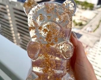 7.5 Inch Jumbo Epoxy Resin Gold Gummy Bear