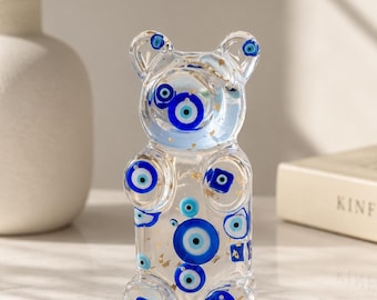 Giant Evil Eye Epoxy Resin Gummy Bear 7” - Large Pop Art, Bear Home Decor