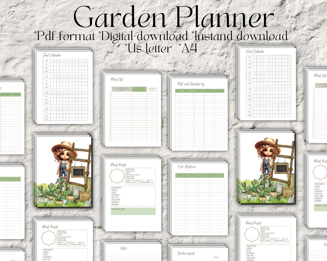 Diy Garden Journal, Farm Girl Printable Gardening Planner , Garden ...