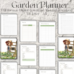 Diy Garden Journal, Farm Girl Printable Gardening Planner , Garden Notebook, Plant Care Planner,Garden Organizer, Pdf Garden Planner