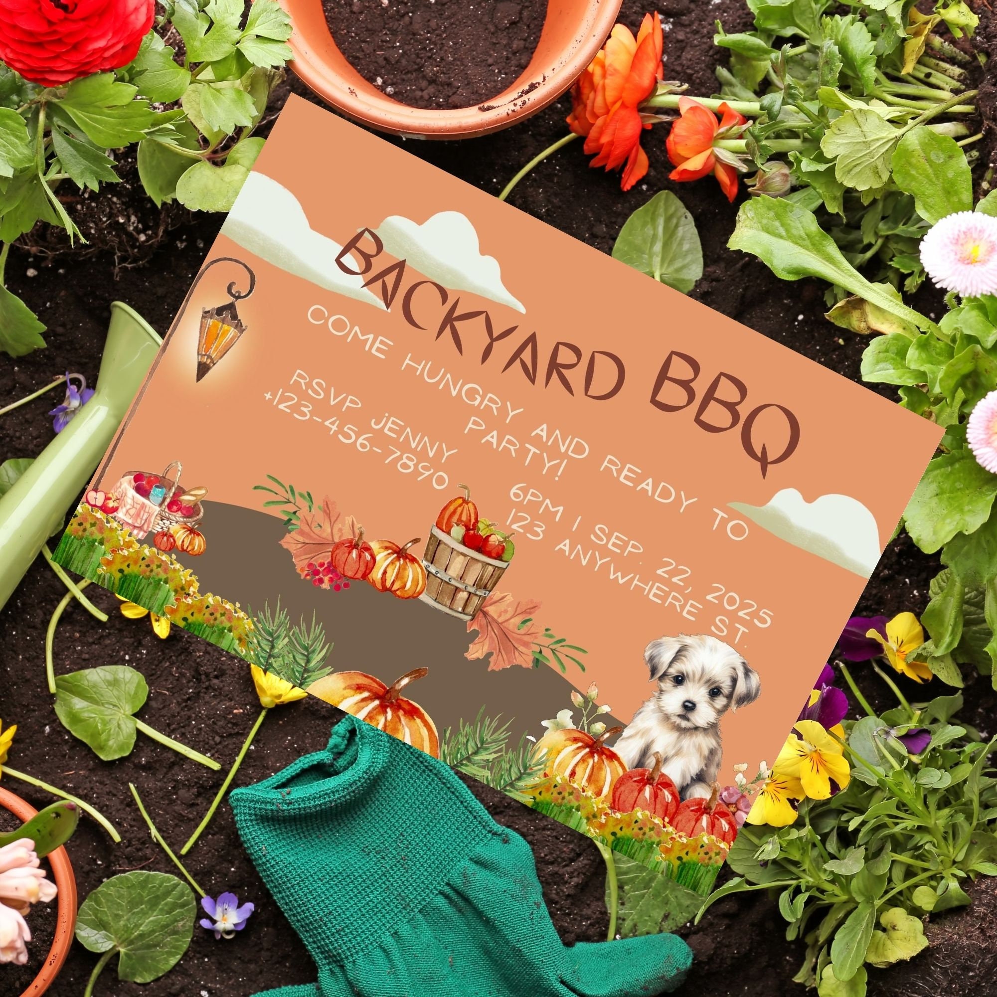EDITABLE Backyard BBQ Baby Shower Invitation Gender Reveal Baby-q ...