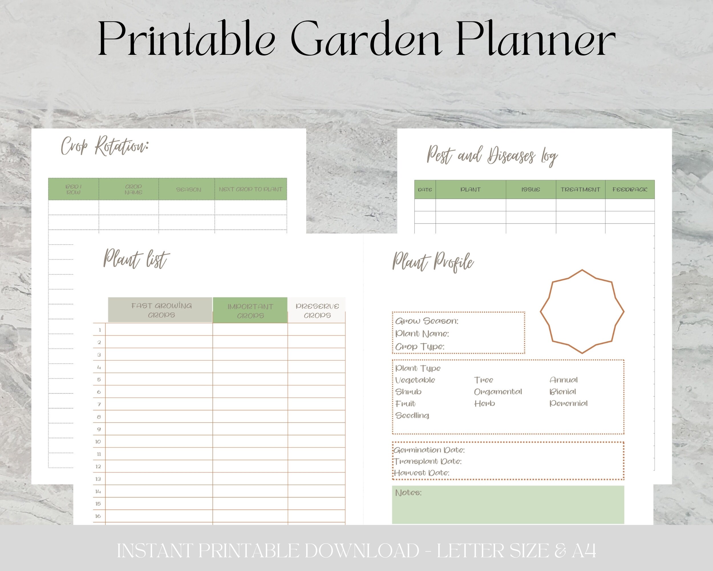 Diy Garden Journal, Farm Girl Printable Gardening Planner , Garden ...