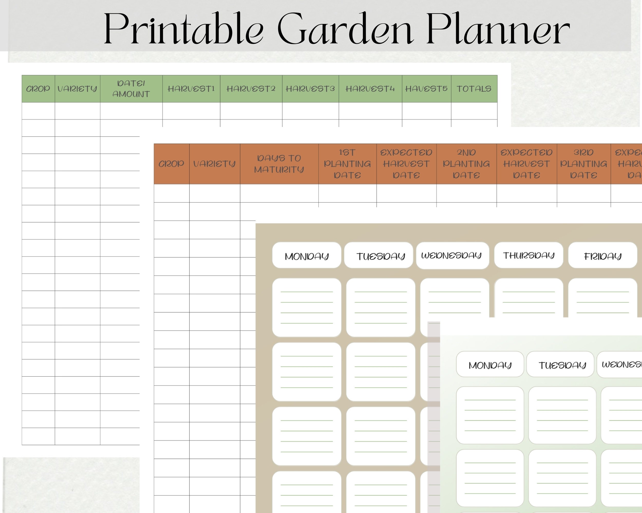 Diy Garden Journal, Farm Girl Printable Gardening Planner , Garden ...