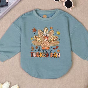 Happy Turkey Day Baby Romper: Glitter Thanksgiving Outfit