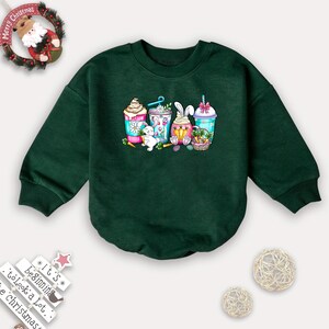Coffee Easter Romper Sweatshirt, Happy Easter Baby Bodysuit, Cute Bunny Coquette Easter Day Sweater, Coming home Outfit, Newborn Clothes