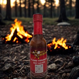 Flame Thrower Hot Sauce – All Natural, Bold Heat for Wings,Tacos,Pizza & Marinades – No Preservatives, No Msg, No Dyes, No Artificial Flavor