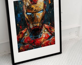 Iron Man Oil Painting Art Print (Digital Download)