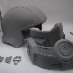 B-01 Tactical Helmet Helldivers 2 3D Printed Raw (Unassembled)