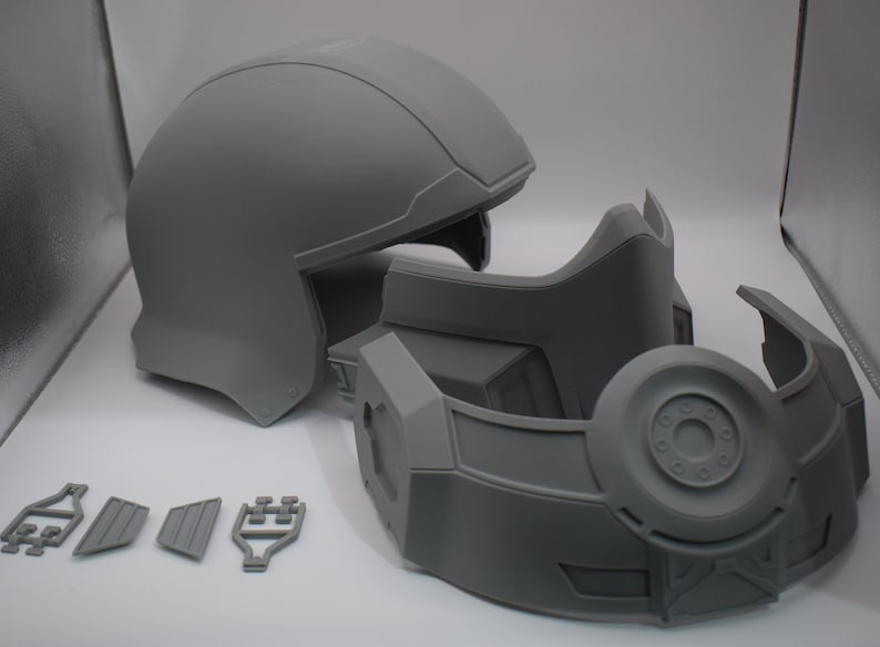 B-01 Tactical Helmet Helldivers 2 3D Printed Raw (Unassembled)