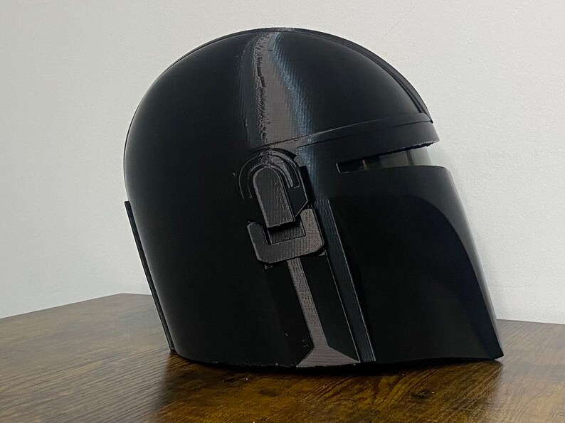 The Mandalorian Raw 3D Print Helmet With Visor Etsy