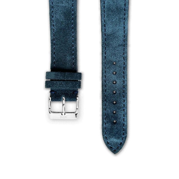 Uhrenarmband Wildleder Blau | Armband Uhren aus Wildleder in Dunkelblau | 18, 20 und 22mm Größe