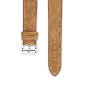 Watch strap leather khaki | Khaki leather watch strap | 18, 20 and 22 mm width