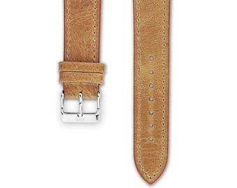 Uhrenarmband Leder Khaki | Armband für Uhren aus Leder in Khaki | 18, 20 und 22mm Breite