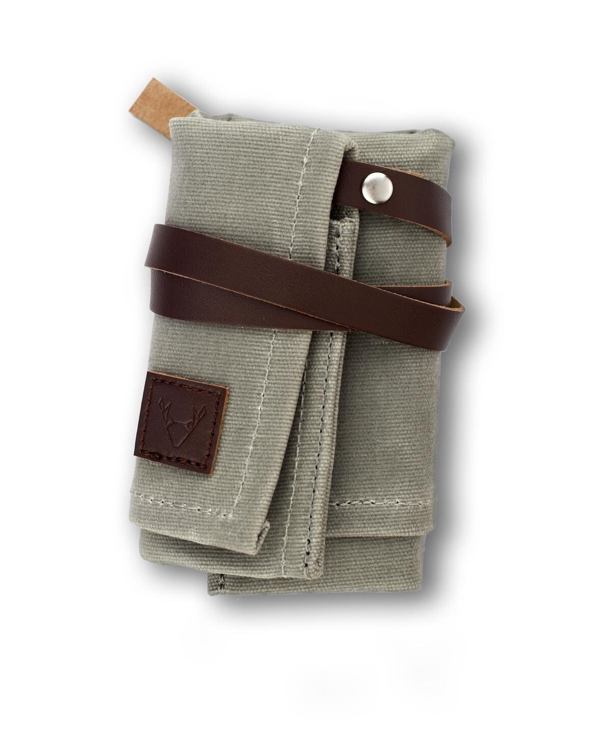 Watch roll Waxed Canvas Hazy-Gray | Watch storage for up to 4 watches | Watch roll gray for travel