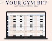 Workout Template and Planner | Google Sheets Workout Template | Digital Workout Template | Fitness Template | Exercise Planner