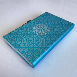 Portatarjetas de crédito de identificación de billetera delgada con bloqueo RFID delgado - Azul - Diseño personalizado