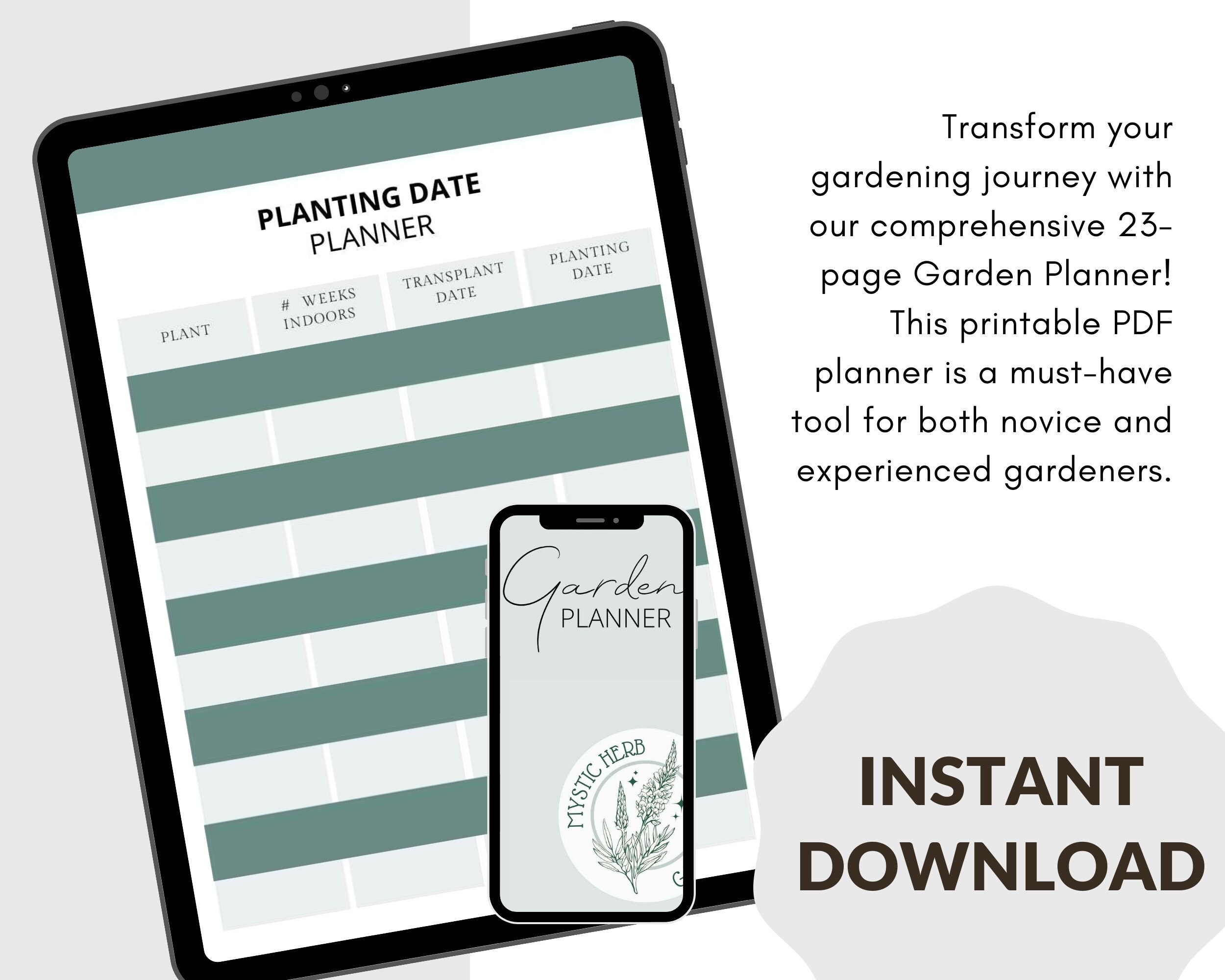 Digital Garden Planner | Printable Gardening Organiser | Vegetable ...