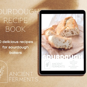 Sourdough Baking Recipe Book - 30 Sourdough Recipes - Printable Cook Book - Digital Recipe Book - Homestead Gift - Breadmaking Guide