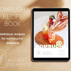 Kombucha Recipe Book | Kombucha Brewing Guide | Kombucha F2 Recipes | Fermented Drinks Digital Recipe Book | Kombucha Instruction Guide