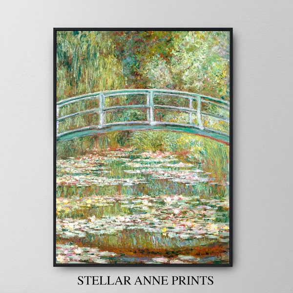 Bridge over a Pond of Water Lilies by Claude Monet, Retro Wall Art, Vintage Wall Art, DOWNLOAD, PRINTABLE Art, Large Art