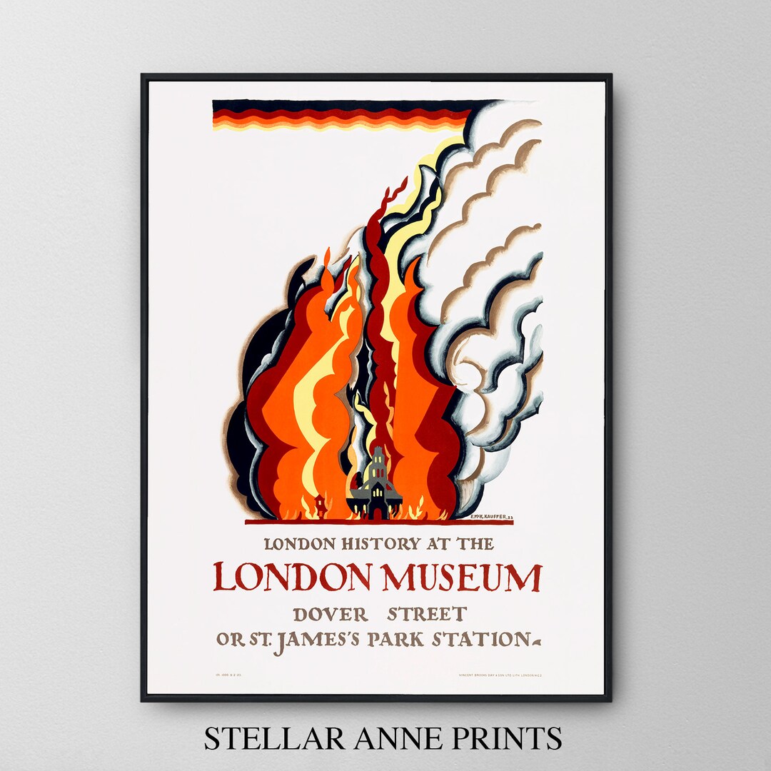 London Museum Poster, Retro Wall Art, Vintage Wall Art, Poster, Poster