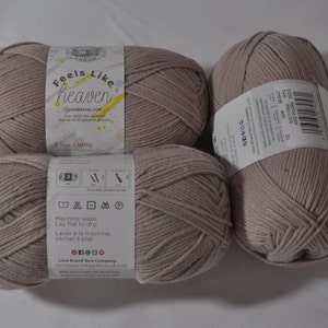 Lion Brand Feels Like Heaven Dusty Pink Yarn Weight 3 100% Nylon 246 yards Soft Nylon Yarn for Crochet Knit or Craft Projects Soft Pink Yarn