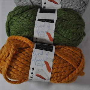 ライオンブランド タッチオブアルパカ シック＆クイックヤーン：ジャンボウェイト、44ヤード