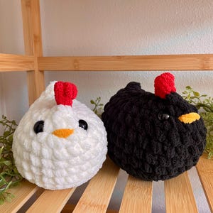 Crochet Chicken Plushie Amigurumi Handmade Stuffed Animal