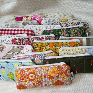 Pencil/Glasses Pouch | Quilted Zipper Pouch | Collection 1