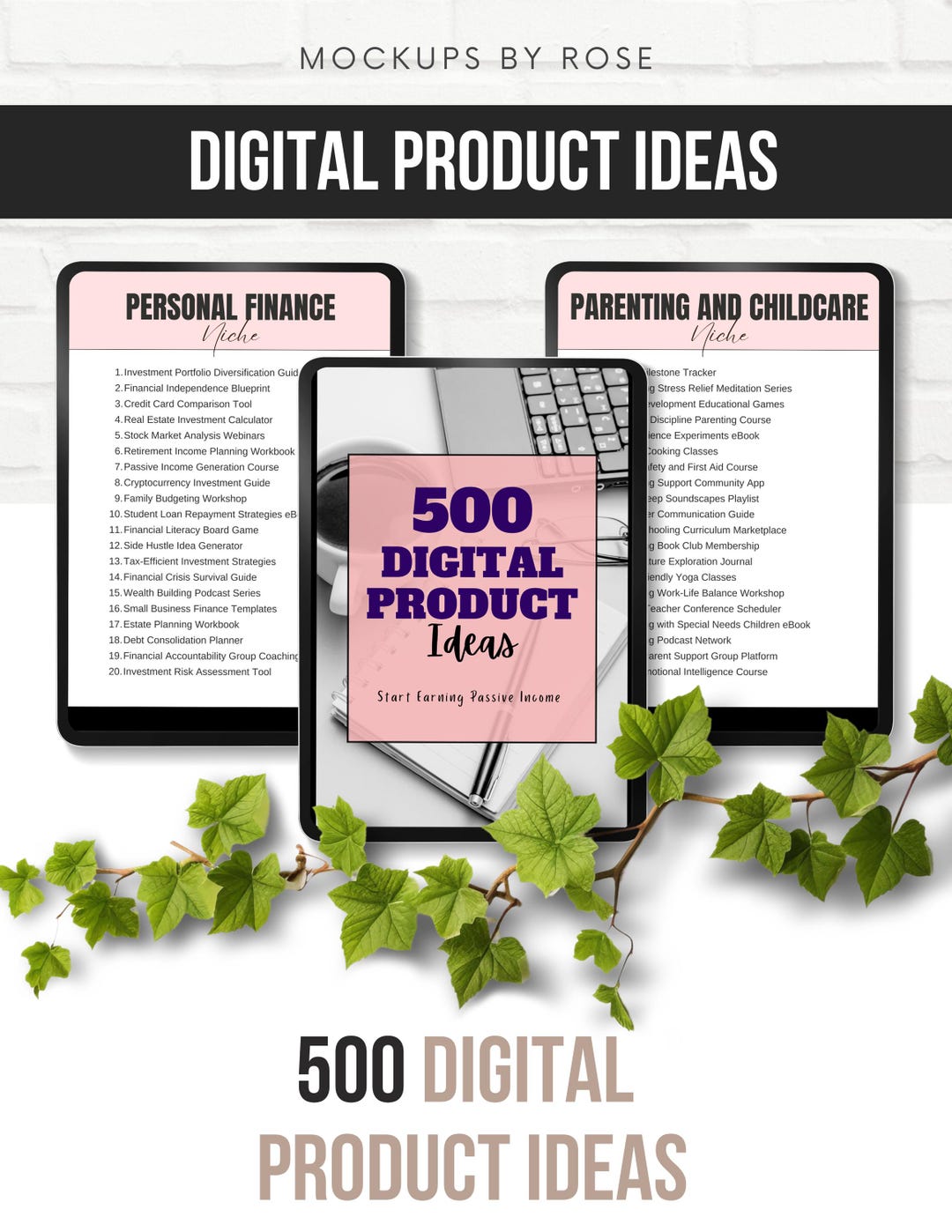 500 Digital Product Ideas MRR Master Resell Rights and PLR Private ...