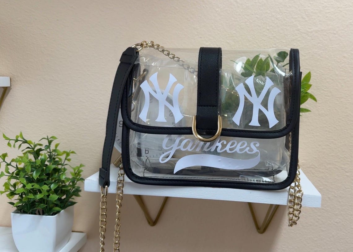 NY Yankees Stadium Approved Clear Bag Black Trimming - Etsy